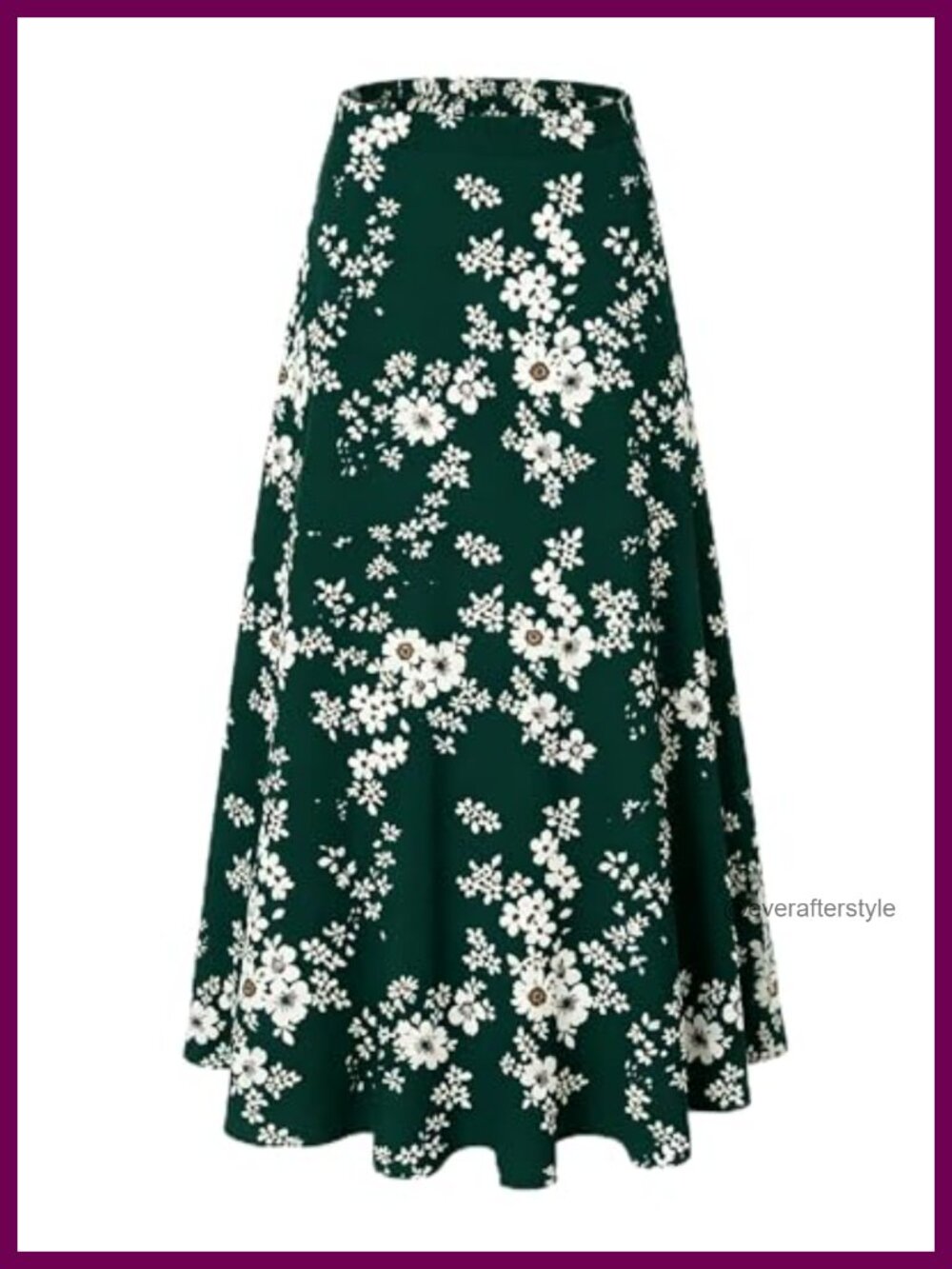 Cotton Linen Maxi Boho Skirt Elastic Waist Flowy Long Skirt